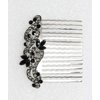 Faship Gorgeous Black Small Floral Hair Comb