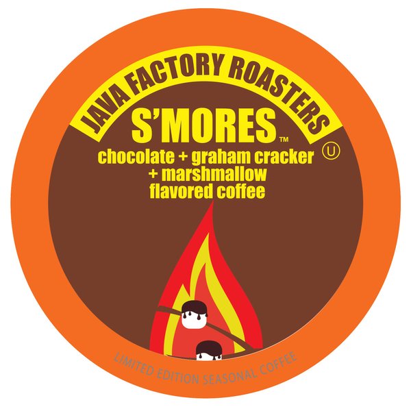 Java Factory Coffee Pods Chocolate, Graham Cracker and Marshmallow Flavored Coffee for Keurig K-Cup Brewers, S'mores, 40 Count