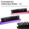 Edge Styling Brush with Nylon Bristles, Portable Back Hair Brush for Women and Men, Essential for Styling and Grooming