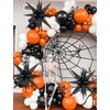Adeyoo 8Pcs Star Balloons, Explosion Starburst Balloons One-Piece 14 Point Black Foil Balloons 22 Inch 4D Spike Mylar Balloons for New Year Wedding Anniversary Backdrop Birthday Party Decorations