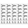40 Gray/Grey Ribbon Temporary Tattoos: Brain Cancer Awareness Tattoo