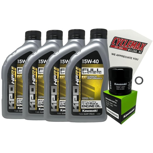 Cyclemax Full Synthetic Oil Change Kit fits 2015-2023 Kawasaki Teryx 800