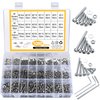 1080pcs Screws Bolts and Nuts and Washers Assortment Set, Metric M4 M3 M2 Stainless Steel Hex Socket Head Cap Screws Kit, Assorted Machine Screws Nuts and Bolts with Washers