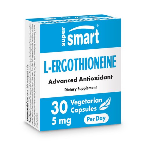 Supersmart - L-Ergothioneine Supplement 5mg per Day (Advanced Antioxidant) | Non-GMO - 30 Vegetarian Capsules