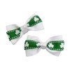 St. Patrick's Day Girls Hair Bow Set, Little Girl Bows, Pigtail Hair Bows, Toddler Hair Bows,