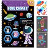 Art & Craft Activity,Foil Craft Outer Space DIY Art Fun Kits,No Mess Creative Foil Art Kits Set Drawing Game for Kids,Birthday Gifts Craft Supplies Travel Toys for Girls Boys Ages 4 5 6 7 8 9 Year Old