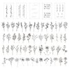 DIVAWOO Realistic Temporary Tattoo - 60 Sheets Tiny Fake Tattoos, 40 Pcs Inspirational Words Tattoo, 20 Pcs Wild Flower Floral Bouquet Stickers for Adult Women Face Body Hand
