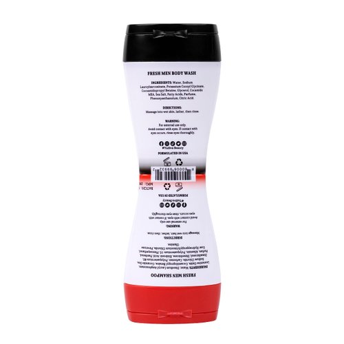 Yudiva Fresh Men Shampoo & Body Wash Set, TSA Travel Size 3.3 Fl Oz