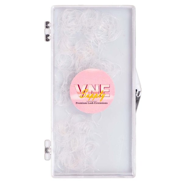 VNE 500 Fans Colorful Lash Extensions | Premade Volume Lash Extensions | Premade Mega Volume Fans | Colored Lash Extension | Russian Volume Eyelash Extensions |6D, White, D Curl, 12mm