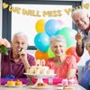 We Will Miss You Banner, Pre-Strung No DIY Glitter Bunting Banner Going Away Party Decorations for Office Work Farewell Goodbye Retirement Graduation Party Decorations Supplies (Gold)