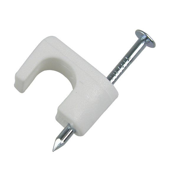 Gardner Bender PSW-165 Low-Voltage Electrical Cable Staples, ¼ inch, Secures CAT6, RG-59 and RG-6, 50 pk, White