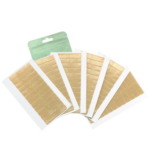 GOO GOO Hair Extension Tape Replacement for Tape in Hair Extensions Double Sided Professional Strong No-Residue Tapes, 72pcs 1.6 * 0.3inch per Piece