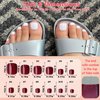 Lifextol 576pc Press on Toenails for Women Toe Press on Nails Short Fake Toe Nails Press ons with Nail Adhesive Tabs, Acrylic Toe Nail Tips False Toenail Press ons Artifitial Fake Toenails