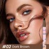 2Pcs Microblading Eyebrow Pen,Eyebrow Contouring Pen,4 Tip Magic Eyebrow Pencil with Brow Brush,Magical Precise Waterproof 3d Eye Brow Pencils Creates Natural Brows Makeup,lapiz de cejas