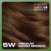 Clairol Natural Instincts Demi-Permanent Hair Dye, 5W Medium Warm Brown Hair Color, Pack of 3
