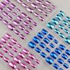 120 Pieces Fake Nails for Girls Metallic Mirror Chrome Kid Nails Press on Pre-glue Children Artificial False Nails Short Oval Full Cover Acrylic Stick on Nail Tips Kit for Little Girl Toys