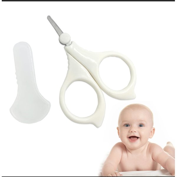 Kids' Nail Scissors Toddler Clippers with Rounded Tips, Safe & Easy Kids Nail Care for 3 Months and Up, Child-Friendly Nail Cutter Kit Travel-Sized Tiny Small Scissors with Cover