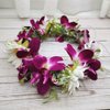 Floral Fall Autimn Flower Girl Crown Yellow Hair Wreath Wedding Bridal Eucalyptus Halo FL-26 (orchid white)