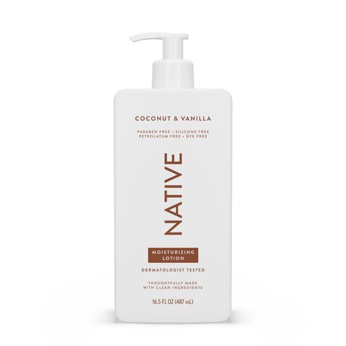 Native Body Lotion Contains Naturally Derived Plant-Based Moisturizers for Women and Men | Restores Dry Skin, Coconut & Vanilla, 16.5 fl oz