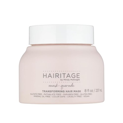 Hairitage Mask-Querade Moisturizing Argan Oil Hair Mask with Shea Butter, Aloe & Soy Protein for Damaged Hair | Shine Enhancing, Texturizing & Anti Frizz | Color Safe, 8 Fl OZ