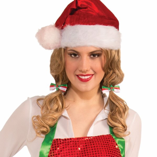 Red Green White Christmas Bows Hair Clips