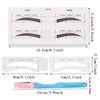 104 PCS Eyebrow Mold Templetes,12 Styles Eyebrow Stencil Molding Stickers Kits with Eyebrow Spatula,3-Minute Makeup, Suitable for Most People