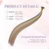 KiiKiiGirl Virgin Remy I Tip Hair Extensions Human Hair Chocolate Brown to Caramel Blonde Real Itip Human Hair Extensions 18Inch Pre Bonded I Tips Human Hair Extensions Invisible For Women 30G/Pack