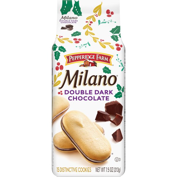 Pepperidge Farm Milano Double Dark Chocolate Cookies, 7.5 OZ Bag (15 Cookies)