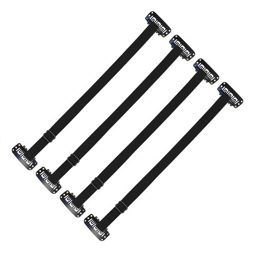 YTBYT 2 Pcs Facelift Bands with Clips Invisible Face Stretching Lifting Strap Adjustable Elastic Band Face Slimming Band (24cm Black Double Bands)