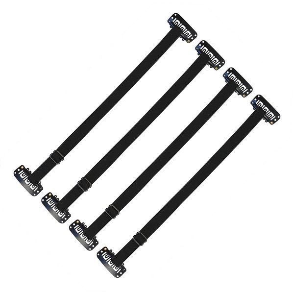 YTBYT 2 Pcs Facelift Bands with Clips Invisible Face Stretching Lifting Strap Adjustable Elastic Band Face Slimming Band (24cm Black Double Bands)