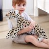 Gisqis Cheetah Stuffed Animal, 24" Leopard Stuffed Animal Cheetah Stuffy Leopard Plush Toys Cute Safari Realistic Stuffed Animals Jaguar Plush Birthday Valentine Gift for Girls Boys