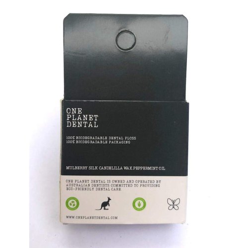 Biodegradable Silk Dental Floss |Zero Waste Floss | NoPFAS |Teflon Free Floss | Peppermint Oil | 43 Yards | Shatter Proof Cardboard Box | Plastic Free | Natural Candelila Wax