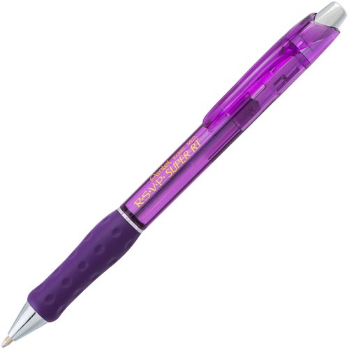 Pentel RSVP Super RT Ballpoint Pen, (1.0mm) Medium Line, Violet Ink, 2-Pk - BX480BP2V