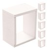 TOYANDONA 6pcs Dollhouse Miniature Storage Rack Floating Shelves Doll House Wall Rack Bookshelf Display Dollhouse Furniture Accessories White Miniature 1:12 Dollhouse Cabinet Bookshelf Storage Rack