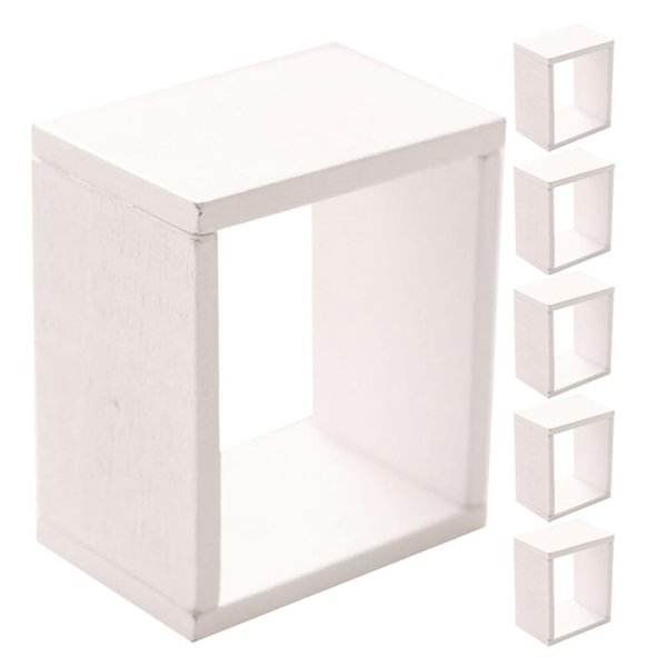 TOYANDONA 6pcs Dollhouse Miniature Storage Rack Floating Shelves Doll House Wall Rack Bookshelf Display Dollhouse Furniture Accessories White Miniature 1:12 Dollhouse Cabinet Bookshelf Storage Rack