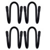 YYST Flexible Over The Seat Hard Hat Rack Holder Back Seat Hanger Headrest Hanger Headrest Hook (Black X 4 Pack)