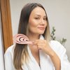 Ninabella Organic Detangling Hair Brush for Women, Men & Children - Does not Pull on Hair - Hair Straightening Brushes for Straight, Curly & Wet Hair - Unique Wave Hairbrush Rose Gold