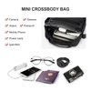 WEPLAN Crossbody Bag for Men, mini man purse,Travel Messenger Shoulder Bag for Men, Small Side Bags for Mens