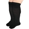 Extra Width Diabetic Socks for Lymphedema, Bariatric Non Binding Knee High Sock for Swollen Edema Cast Feet Mens and Womens Legs, Slouch Boot Socks 2 Pairs
