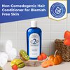 Non-Comedogenic Hair Conditioner for Blemish Free Skin by Clear 2 Perfection with Fresh Cells Strawberry and Kiwi Suspensions. Hair Conditioner for Acne. Made in USA