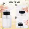 Mirrline 8 Pcs 200ml/6.8oz Push Down Pump Dispenser Plastic Lockable Pump Dispenser Bottle Pumping Empty Bottles with Flip Top Cap for Nail Polish Makeup Remover