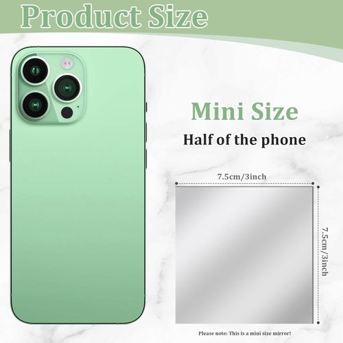 ROADPLUM 30 PCS Acrylic Mini Mirror Tiles Self Adhesive, 3 Inches Square High-Definition Tiny Mirror Tiles for Crafts and Home Wall Tables Kitchen Bathroom Decoration