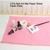 LXIANGN 125PCS Disposable Nail Art Table Towels Mat 13" X 17" Waterproof 3 Ply Nail Art Mat Paper Sheet Clean Pads Tattooing Table Mat Nail Table Cover Tattoo Supplies (Pink)