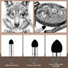 Teling 6 Pcs Artist Blending Sponge Pen Reusable Sketch Rubbing Sponge Brush Washable Drawing Correction Sketch Tool for Artist Student Charcoal Powder Drawing Correcting Smudge Smear, 3 Size