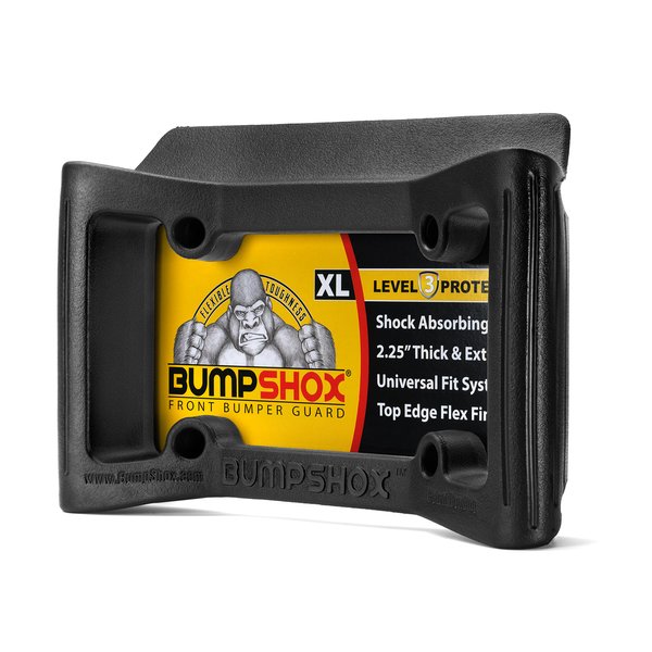 BumpShox - The Original Front Bumper Guard & Front Bumper Protection License Plate Frame. Tougher Than Steel! (BumpShox XL (2.25" Thick))