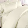 Elegance Linen Wrinkle-Free- 1200 Thread Count Queen Size Egyptian Quality 3pcs Duvet Cover, Ivory