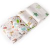 upsimples Baby Swaddle Blanket Unisex Swaddle Wrap Soft Silky Muslin Swaddle Blankets Neutral Receiving Blanket for Boys and Girls, 47 x 47 inches, Set of 4 - Fox/Elephant/Giraffe/Dinosaur