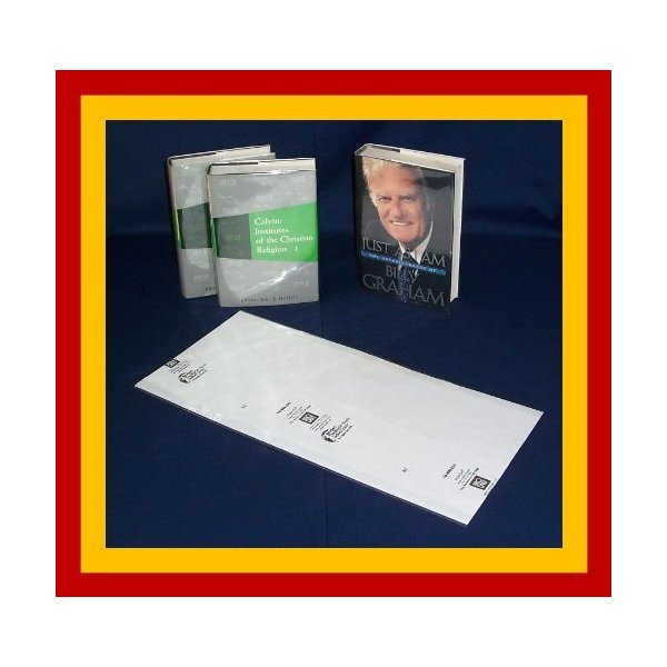 10 - 9 1/2" x 20" Brodart Fold-On Book Covers -- Center-Loading, Adjustable, Clear Mylar