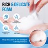 Lash Shampoo for Lash Extensions 60 Ml/2fl.oz Eyelash Extension Cleanser Oil Free Lash Cleanser for Eyelash Care, Gentle Foaming Eyelash Shampoo with Brush for Salon Home Care (Unscented 60ml)