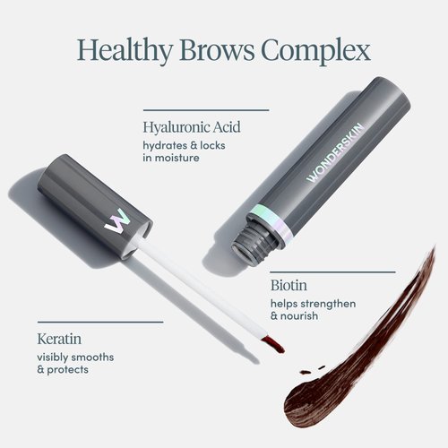 Wonderskin Dream Brow Eye Brow Gel, Waterproof Eyebrow Filler, Long Lasting Eyebrow Mascara, Transfer Proof Brown Tinted Brow Gel (Brunette)